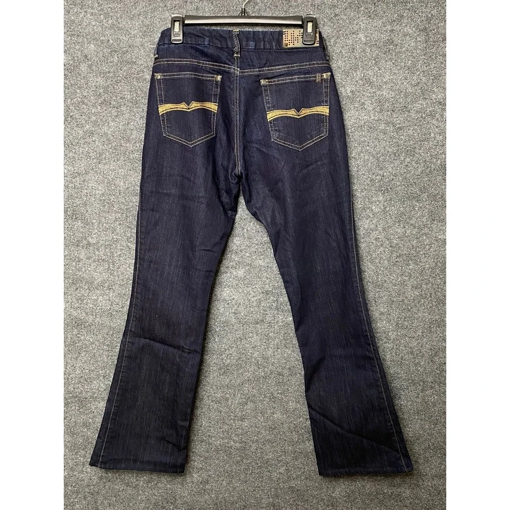 Buffalo David Bitton Bianca Regular Rise Stretch Flare Jeans Dark Wash Size‎ 28